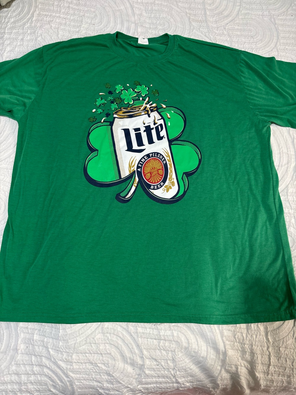 Mens Green Shamrock Graphic Tee